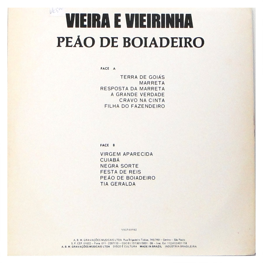 Disco vinil - Peão Boiadeiro- vinil records - Lp