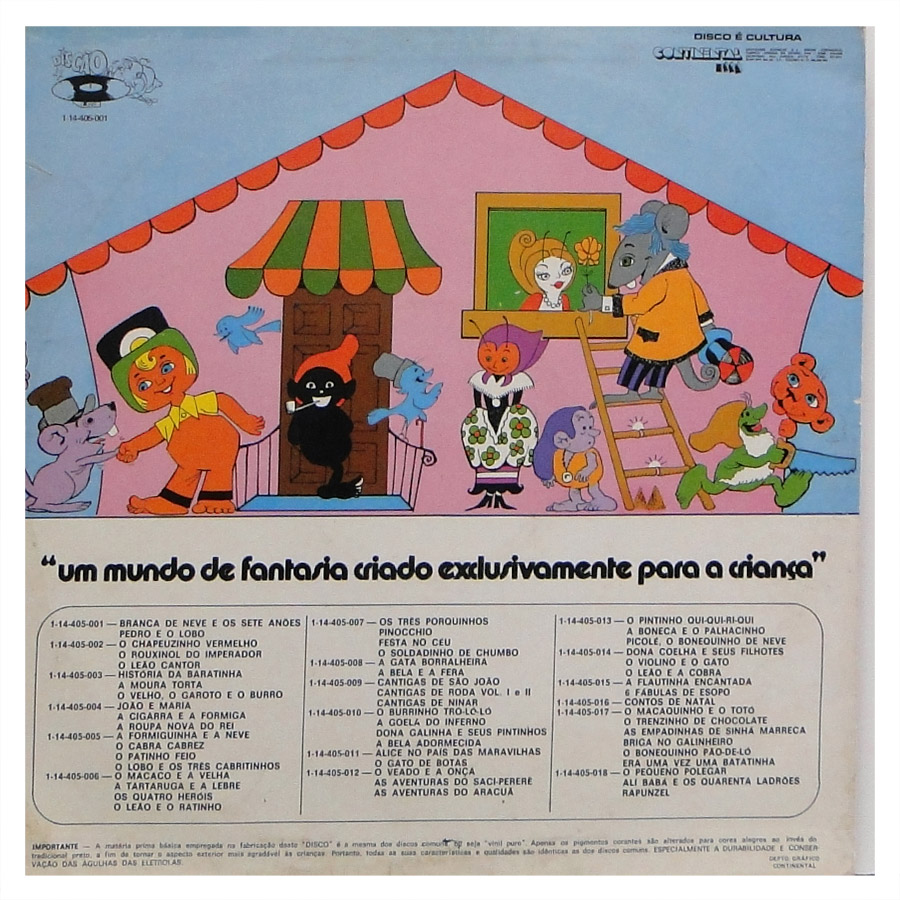 LP Branca de Neve E Os Sete Anões / Pedro e o Lobo, Playtoy Brinquedos
