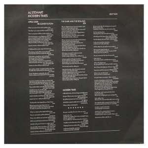 Al Stewart ‎– Modern Times Capa Digitalizada º - Imagem 4