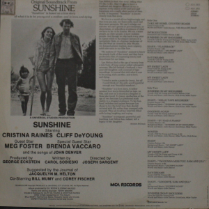 Trilha Sonora Original do Filme "Um dia de Sol" - Sunshine Featuring Songs Written By John Denver º - Image 2