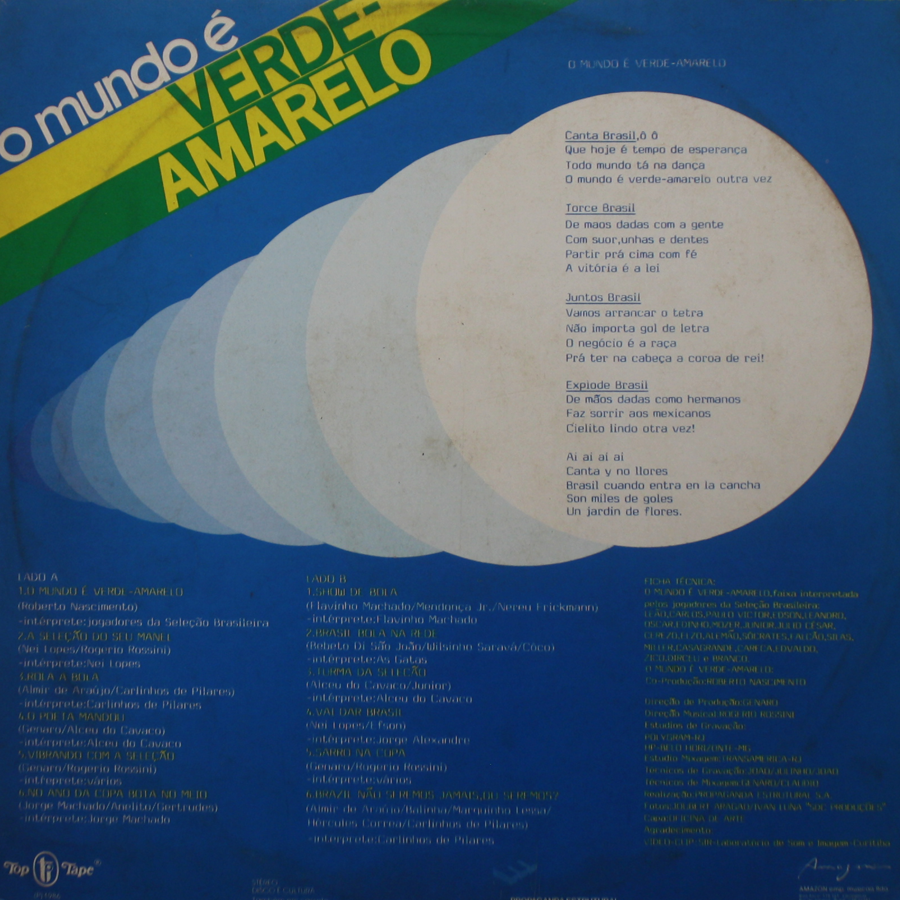 VARIOUS: o munde e verde amarelo TOP TAPE 12 LP 33 RPM