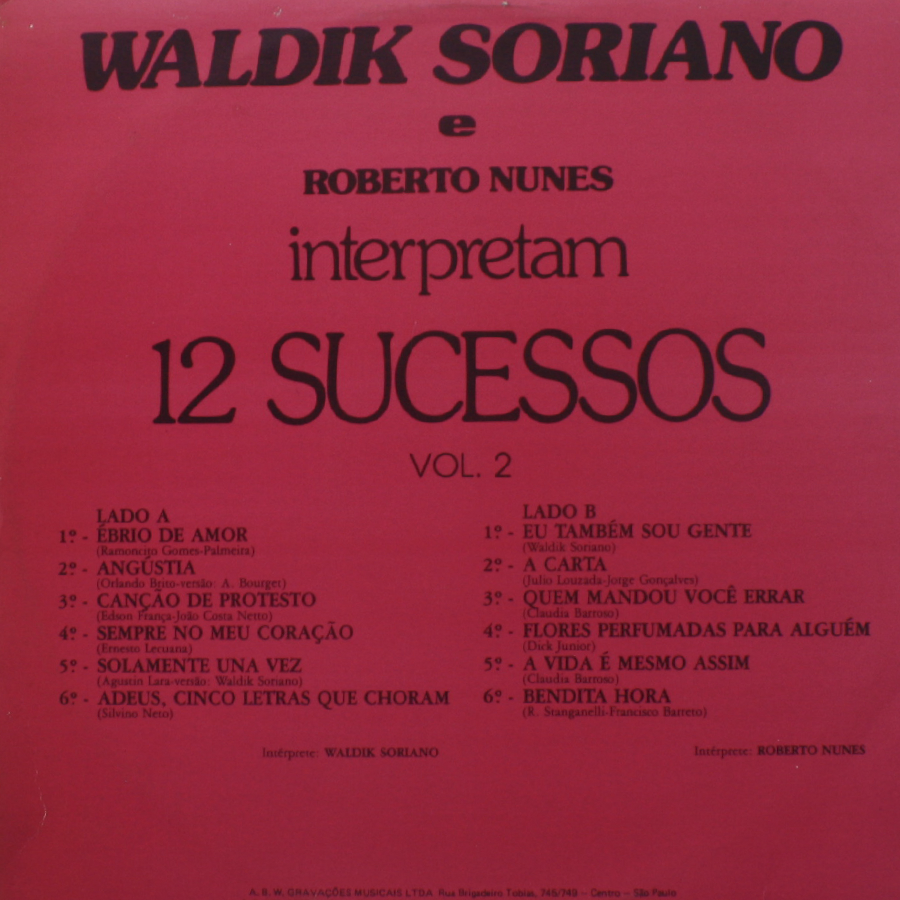 WALDIK SORIANO: interpreta bienvenido granda RCA DISCO DE OURO 12 LP 33 RPM