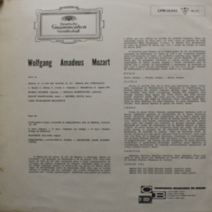 Wolfgang Amadeus Mozart / Maria Stader ‧ Oralia Dominguez ‧ Ernst Haefliger ‧ Michel Roux ‧ Chor Elisabeth Brasseur* ‧ Maurice Allard ‧ Orchester Lamoureux Paris* ‧ Dirigent: Igor Markevitch ‎– Krönungsmesse KV 317 ‧ Fagottkonzert KV 191  º - Imagem 2
