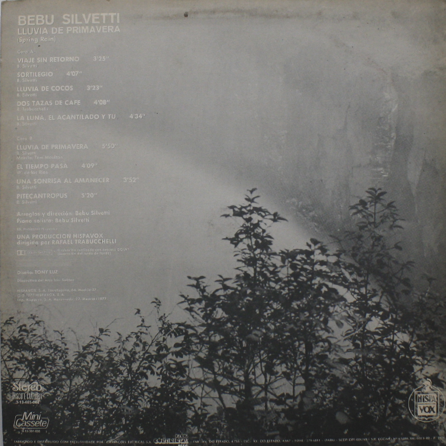 7”】Bebu Silvetti - Lluvia De Primavera / Travel Check （Spring