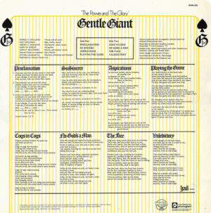 Gentle Giant – The Power And The Glory (Importado) º - Image 2