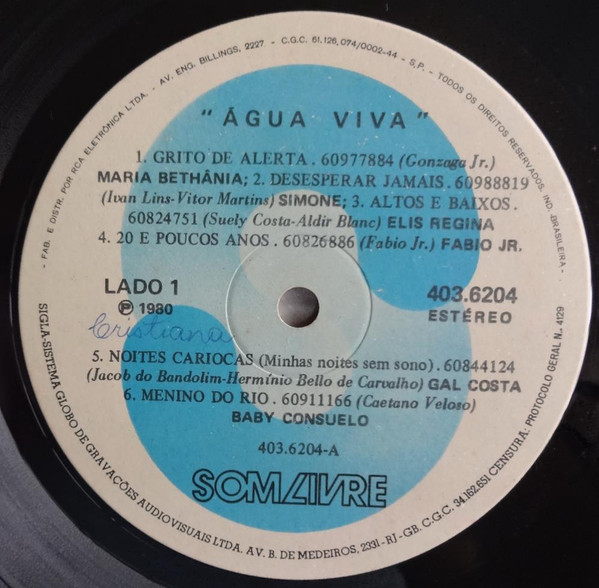 Agua Viva (Trilha Sonora Original Da Novela)