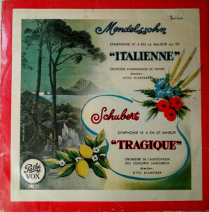 mendelssohn symphonie n°4 en la majeur, op. 90 "italienne"/symphonie n°4 en ut mineur, "tragique" º