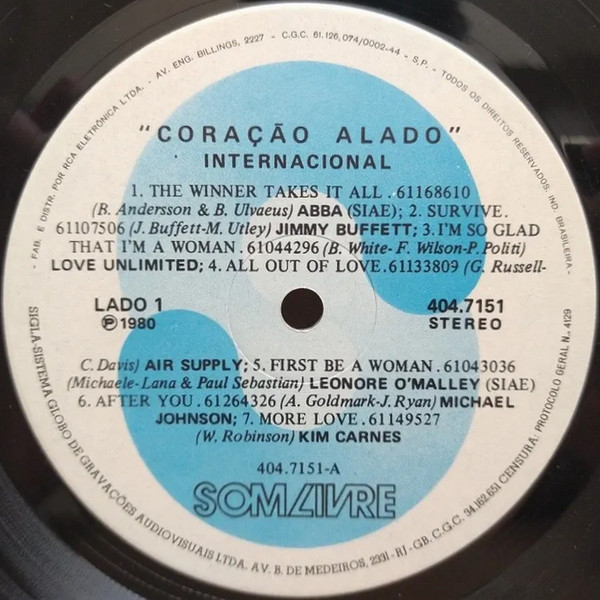 Coração Alado - Trilha Sonora Internacional da Novela - 20% a 50% Off
