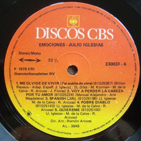 Julio Iglesias - Emociones - 20% a 50% Off