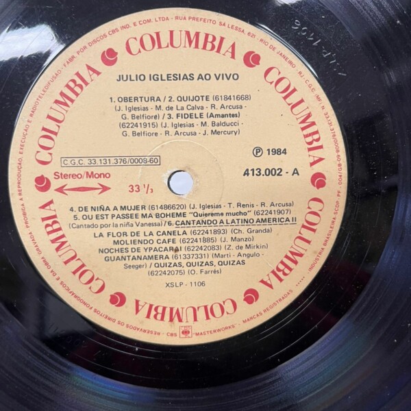 Julio Iglesias – Ao Vivo