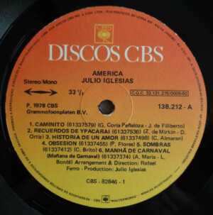 Julio Iglesias - America - 20% a 50% Off