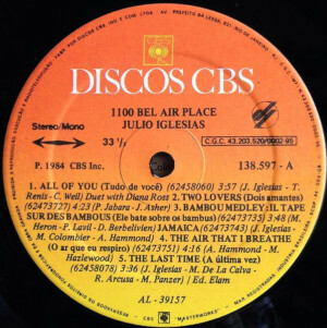 Julio Iglesias - 1100 Bel air place - 20% a 50% Off