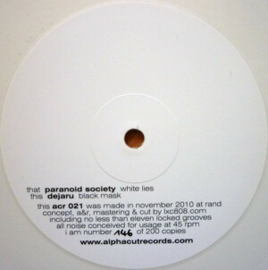 Paranoid Society & Dejaru – White Lies / Black Mask (Importado) º - Image 2
