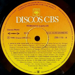 Roberto Carlos - 1986 - 20% a 50% Off °