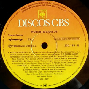 Roberto Carlos - 1986 - 20% a 50% Off °