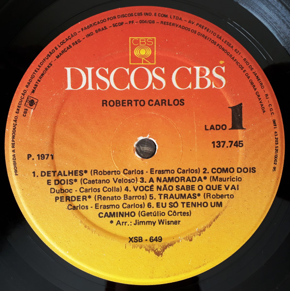 Roberto Carlos - 1971 - 20% a 50% Off °