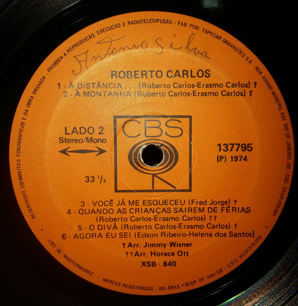Roberto Carlos 1972 - 20% a 50% Off °