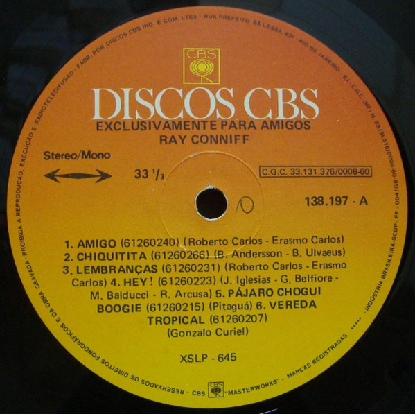 Ray Conniff – Exclusivamente Para Amigos