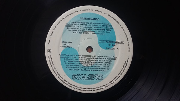 Sassaricando - Trilha Sonora da Novela - 20% a 50% Off °