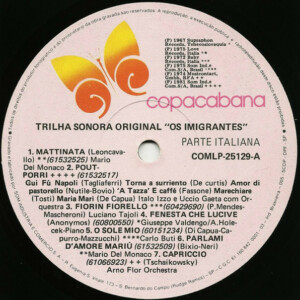 Os Imigrantes - Trilha Sonora Original Internacional (Parte Italiana) - 20% a 50% Off °
