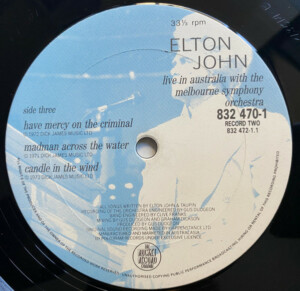Elton John ‎– Live In Australia (With The Melbourne Symphony Orchestra) - Duplo - (Importado) - Imagem 7