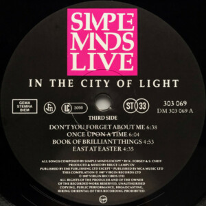 Simple Minds – Live In The City Of Light - Duplo (Importado) ° - Imagem 5
